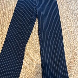Ralph Lauren Women's Navy Pinstripe Pants